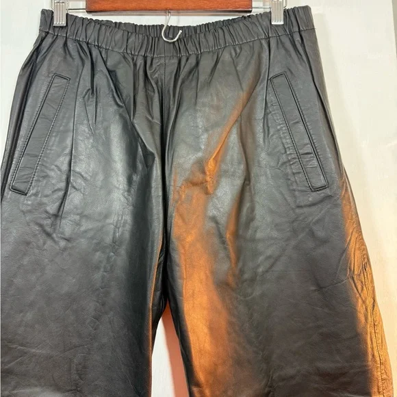 Vintage Don’t Stop Women’s Size Large Black Leather Pants - Picture 3 of 9